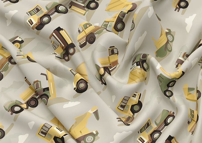 Construction Crew, Tarmac - Motorised Roman Blind - Image 4